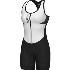 Body donna senza maniche Ale Pragma Color Block - Bianco