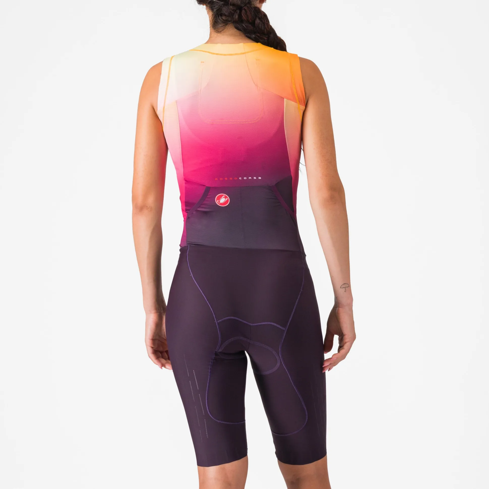 Body donna senza maniche Castelli Free Sanremo 3 Suit - Viola