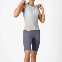 Body donna senza maniche Castelli Free Sanremo 3 Suit - Azzurro