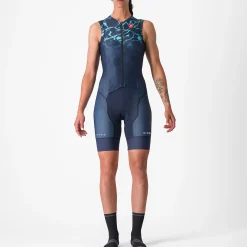 Body donna senza maniche Castelli Free Sanremo Suit - Blu