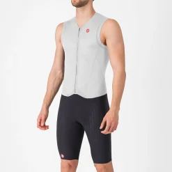 Body senza maniche Castelli Free Sanremo 3 Suit - Bianco