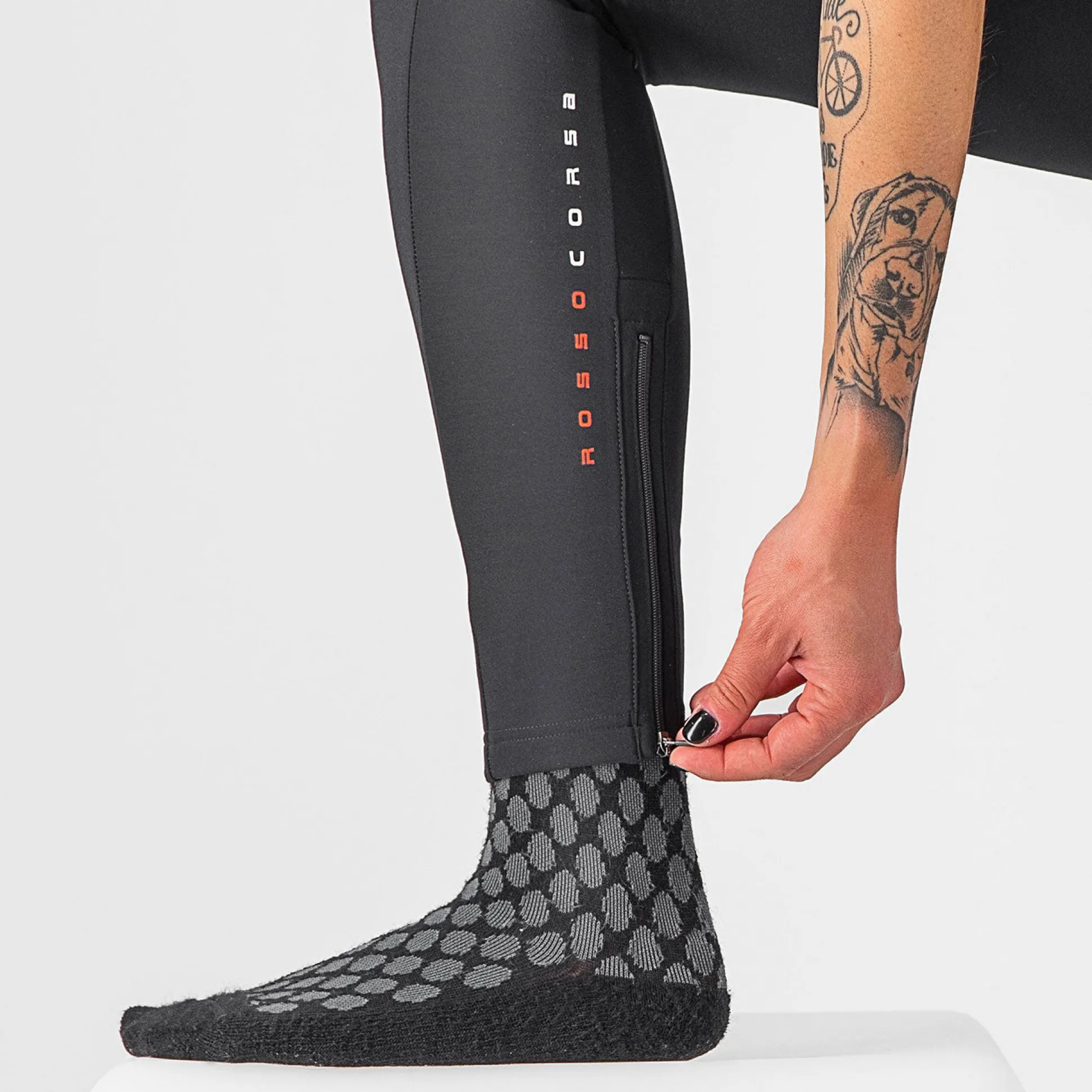 Calzamaglia con bretelle donna Castelli Sorpasso Ros - Nero