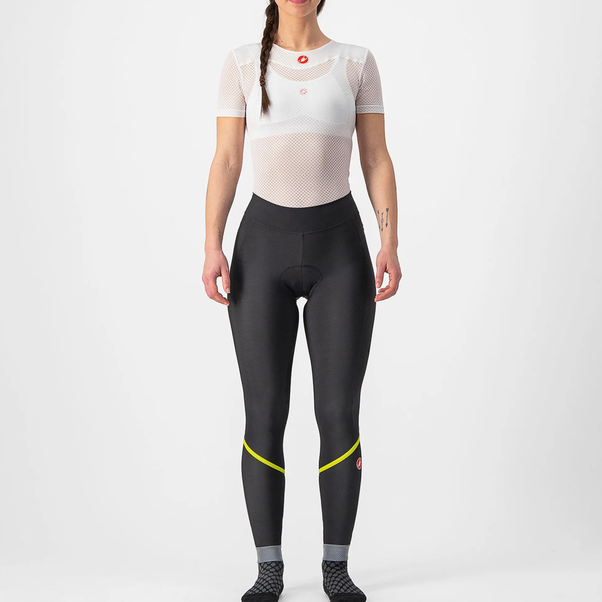 Calzamaglia senza bretelle donna Castelli Velocissima DT - Nero verde
