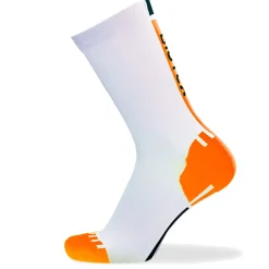 Calze Biotex Fluo Race - Bianco Arancione Fluo