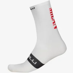 Calze Castelli x AC Milan Rosso Corsa Pro 18 - Bianco