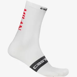 Calze Castelli x AC Milan Rosso Corsa Pro 18 - Bianco