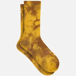 Calze Pedaled Element Tie Dye - Giallo