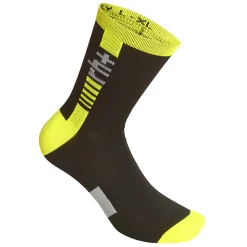 Calze Rh+ Logo Merino 15 - Nero giallo