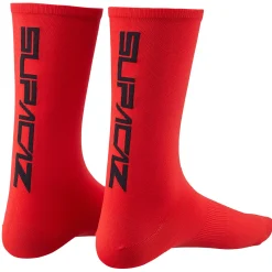 Calze Supacaz SupaSox Straight Up SL - Rosso nero