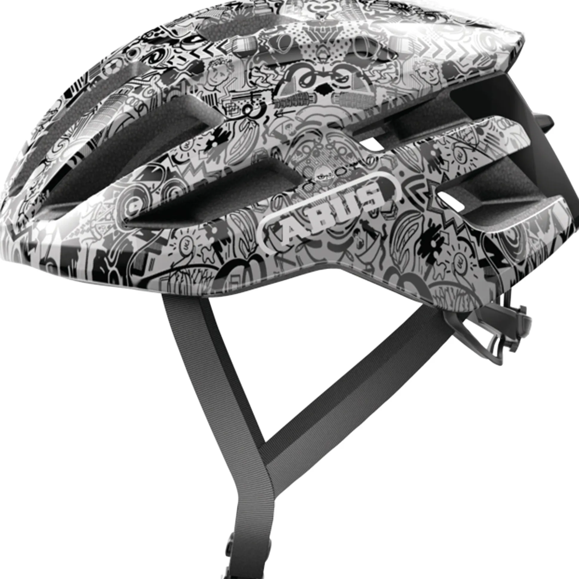 Casco Abus Powerdome Erlkonig - Bianco nero