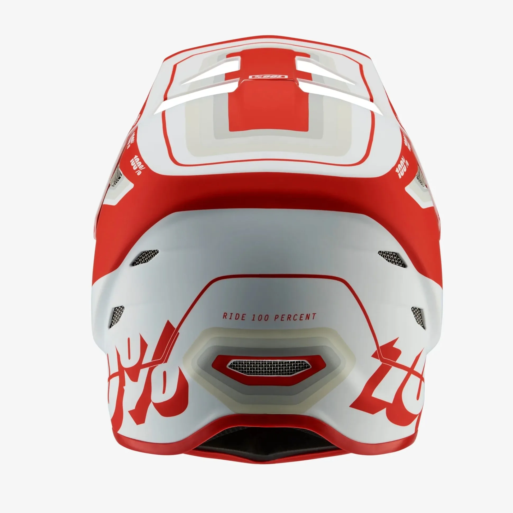 Casco 100% Status - Bianco rosso
