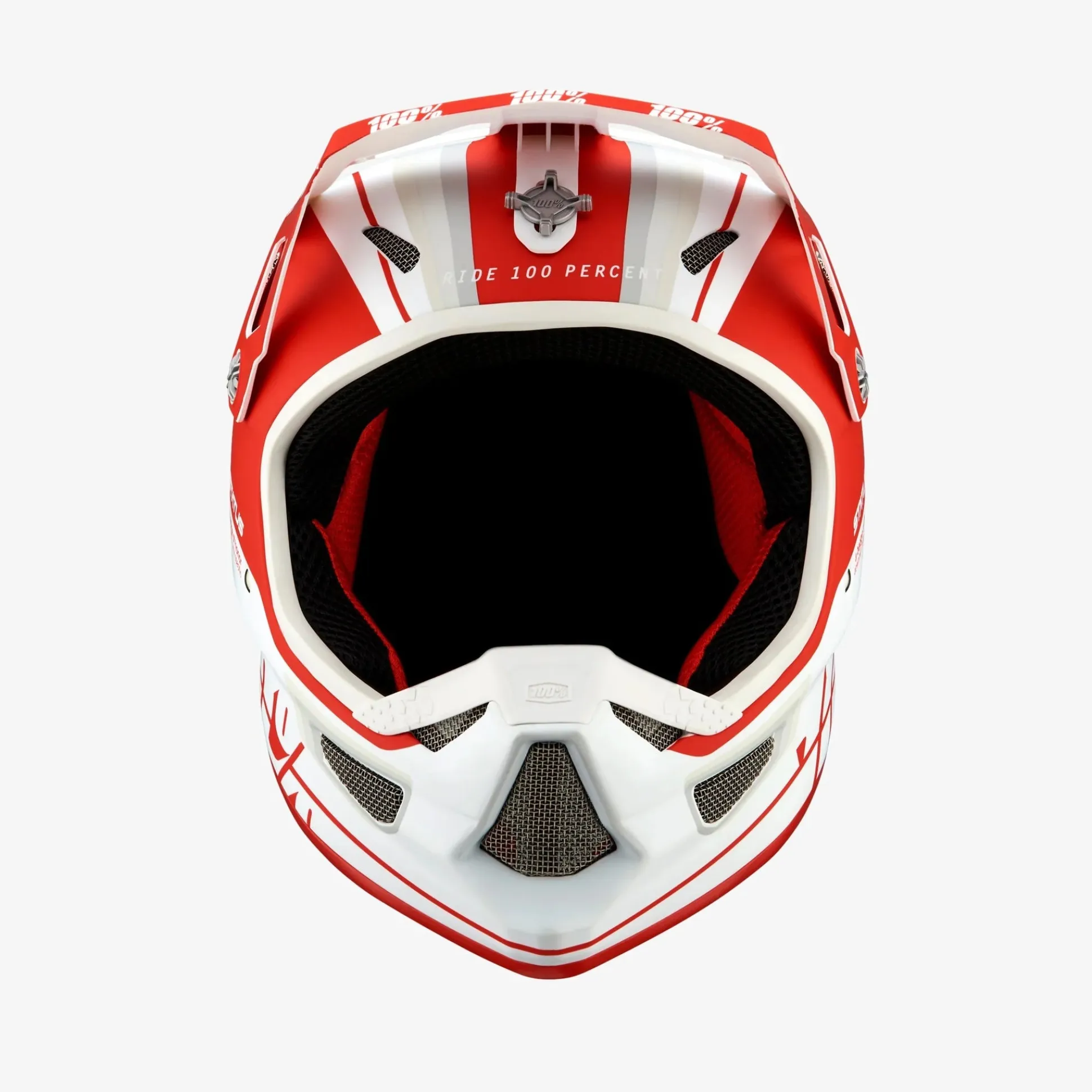 Casco 100% Status - Bianco rosso