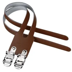 Cinghie per pedali doppie Brn Leather - Marrone