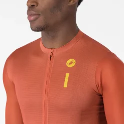 Maglia Castelli Drittone Logo - Arancio
