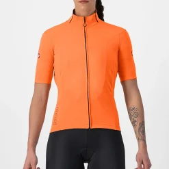 Maglia donna Castelli Perfetto RoS 2W Wind - Arancio scuro