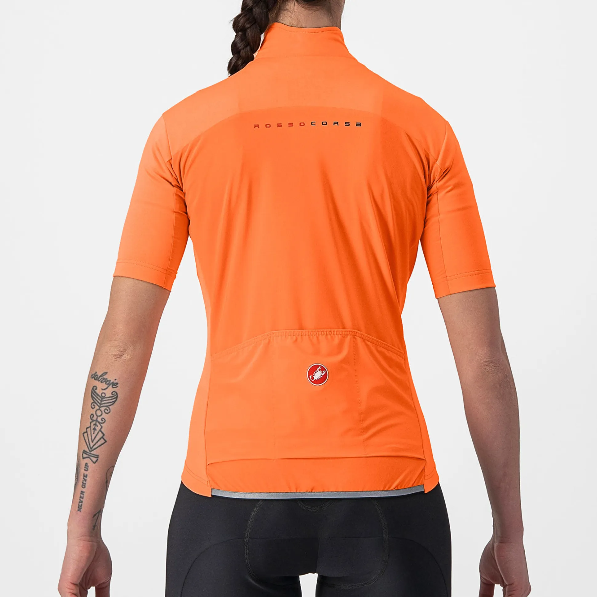 Maglia donna Castelli Perfetto RoS 2W Wind - Arancio scuro