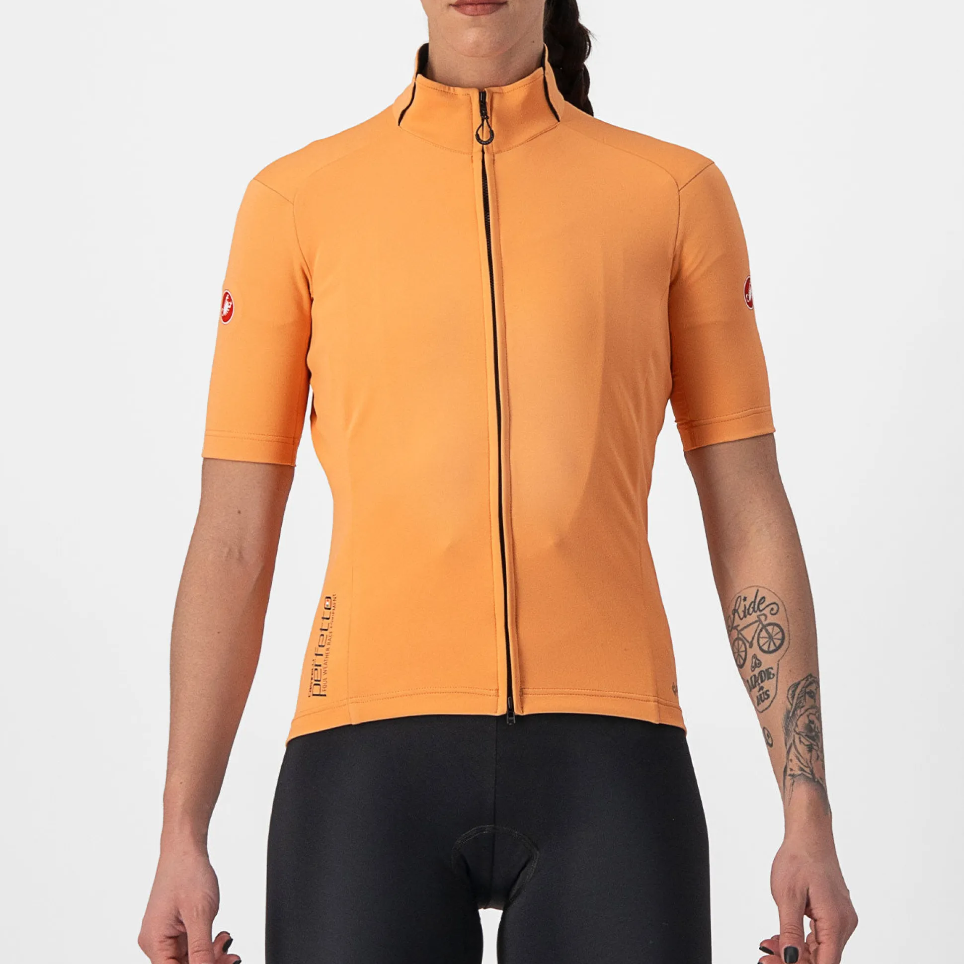 Maglia donna Castelli Perfetto RoS 2W Wind - Arancio