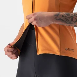 Maglia donna Castelli Perfetto RoS 2W Wind - Arancio