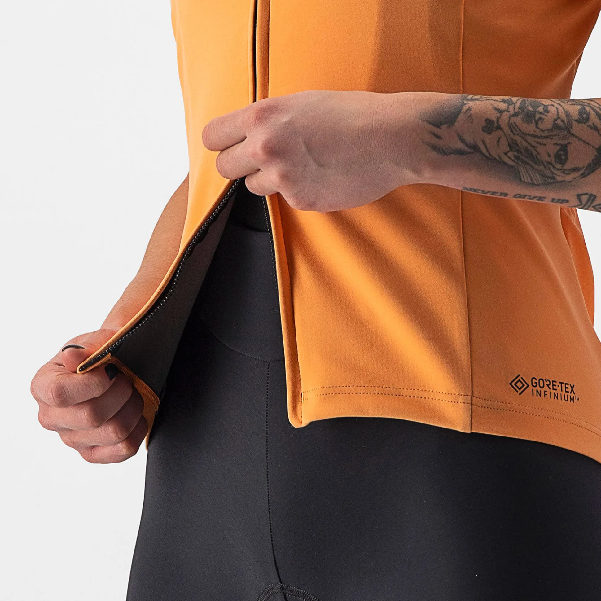 Maglia donna Castelli Perfetto RoS 2W Wind - Arancio