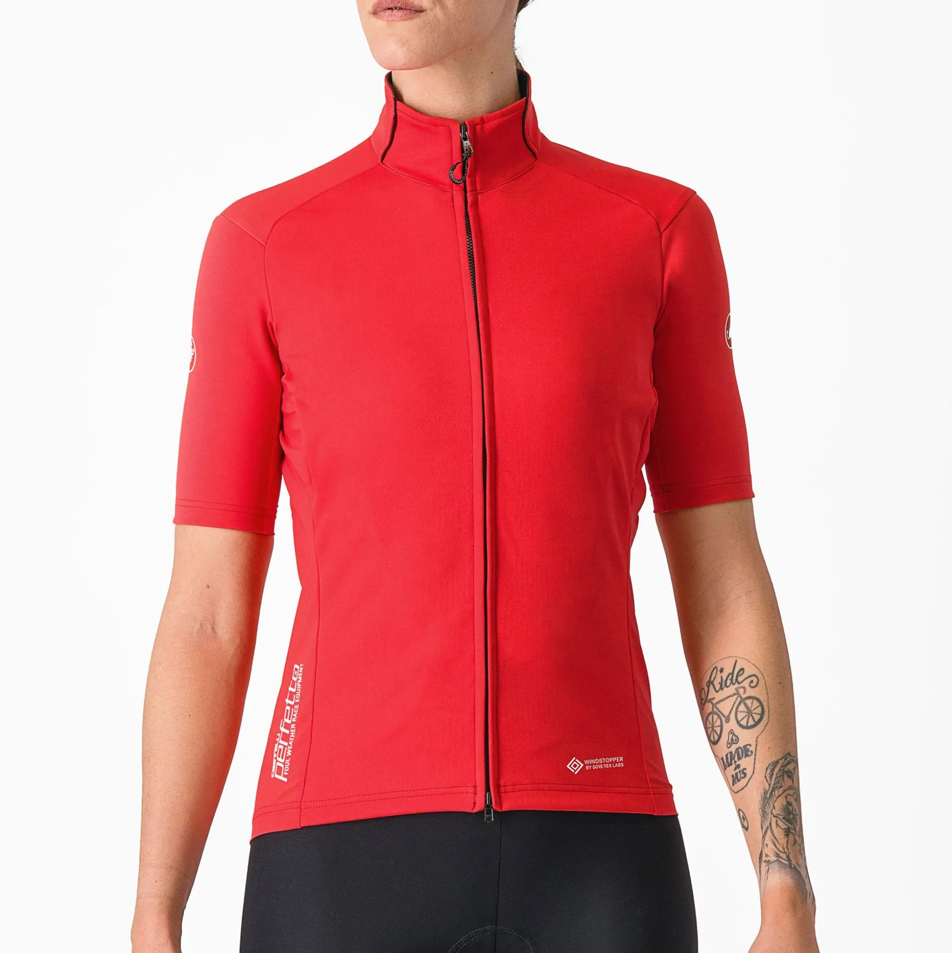 Maglia donna Castelli Perfetto RoS 2W Wind - Rosa scuro