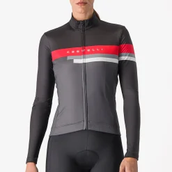 Maglia donna maniche lunghe Castelli Tornare - Grigio