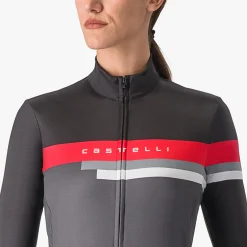 Maglia donna maniche lunghe Castelli Tornare - Grigio