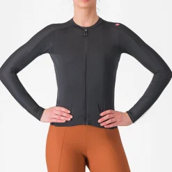 Maglia donna maniche lunghe Castelli Espresso - Nero