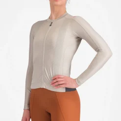 Maglia donna maniche lunghe Castelli Espresso - Beige