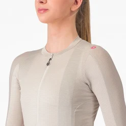 Maglia donna maniche lunghe Castelli Espresso - Beige