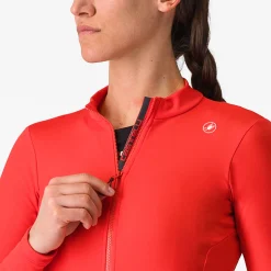 Maglia donna maniche lunghe Castelli Espresso Thermal - Rosa