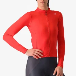 Maglia donna maniche lunghe Castelli Espresso Thermal - Rosa