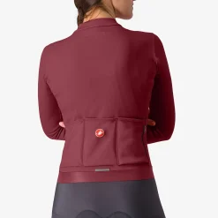 Maglia donna maniche lunghe Castelli Espresso Thermal - Bordeaux