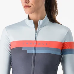 Maglia donna maniche lunghe Castelli Tornare - Blu