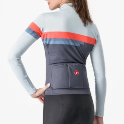 Maglia donna maniche lunghe Castelli Tornare - Blu