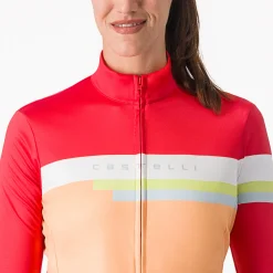 Maglia donna maniche lunghe Castelli Tornare - Arancio
