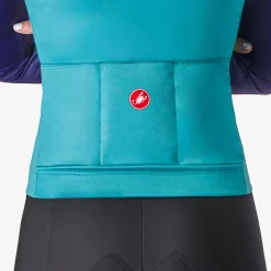 Maglia donna maniche lunghe Castelli Tornare - Azzurro