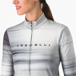 Maglia donna maniche lunghe Castelli Phase - Bianco