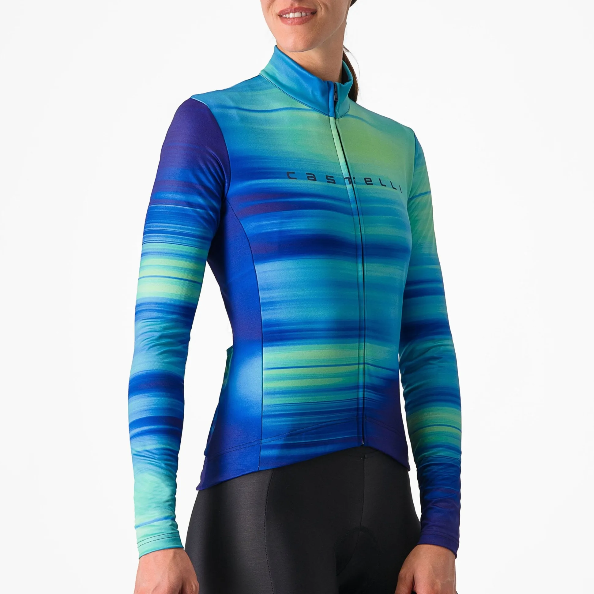 Maglia donna maniche lunghe Castelli Phase - Blu