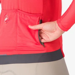 Maglia donna maniche lunghe Castelli Espresso - Rosa