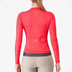Maglia donna maniche lunghe Castelli Espresso - Rosa