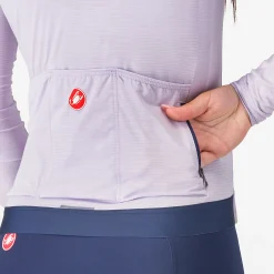 Maglia donna maniche lunghe Castelli Espresso - Lilla