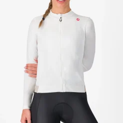 Maglia donna maniche lunghe Castelli Espresso Thermal - Bianco
