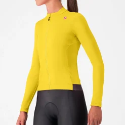 Maglia donna maniche lunghe Castelli Espresso Thermal - Giallo