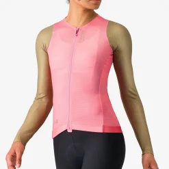 Maglia donna maniche lunghe Castelli Corretto - Rosa