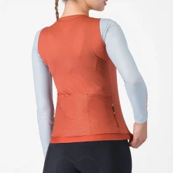 Maglia donna maniche lunghe Castelli Corretto - Arancio