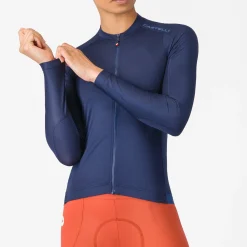 Maglia donna maniche lunghe Castelli Espresso 2 - Blu
