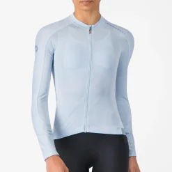 Maglia donna maniche lunghe Castelli Espresso 2 - Azzurro