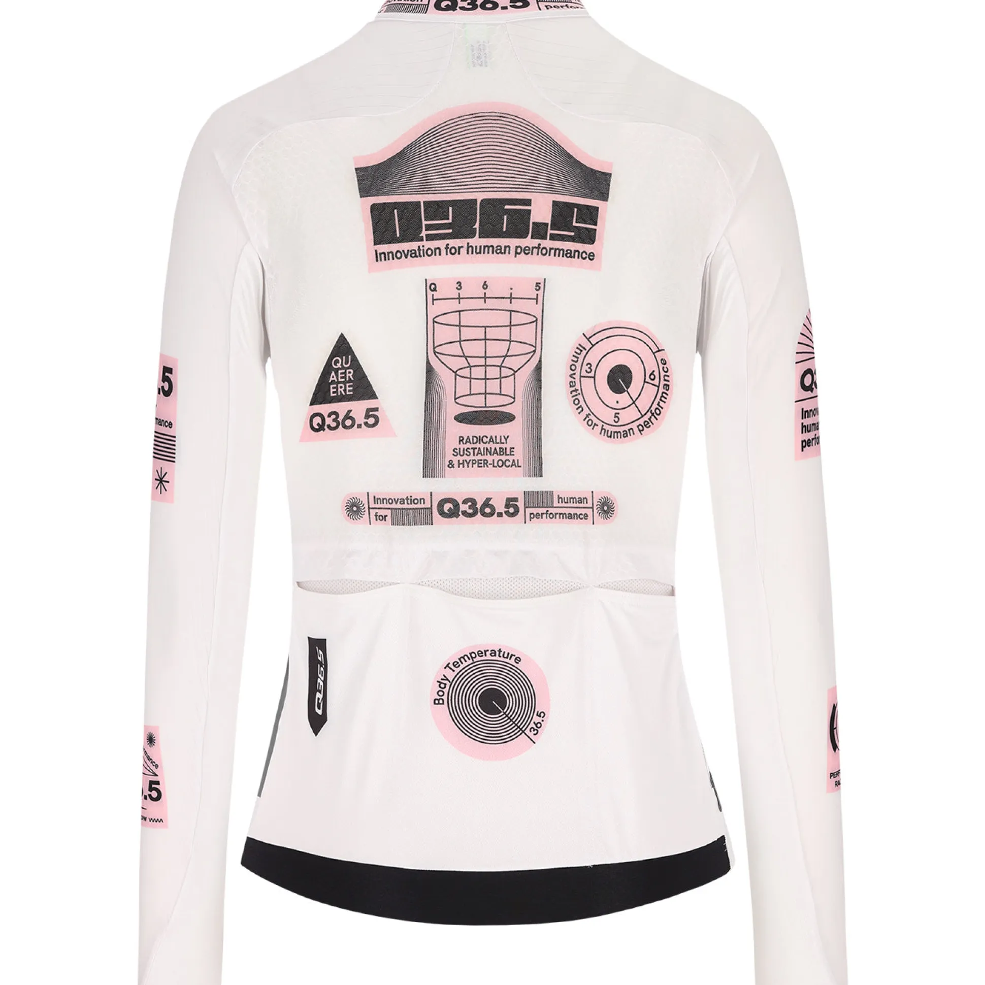 Maglia donna maniche lunghe Q36.5 Gregarius Hybrid Light Retrofuture - Bianco