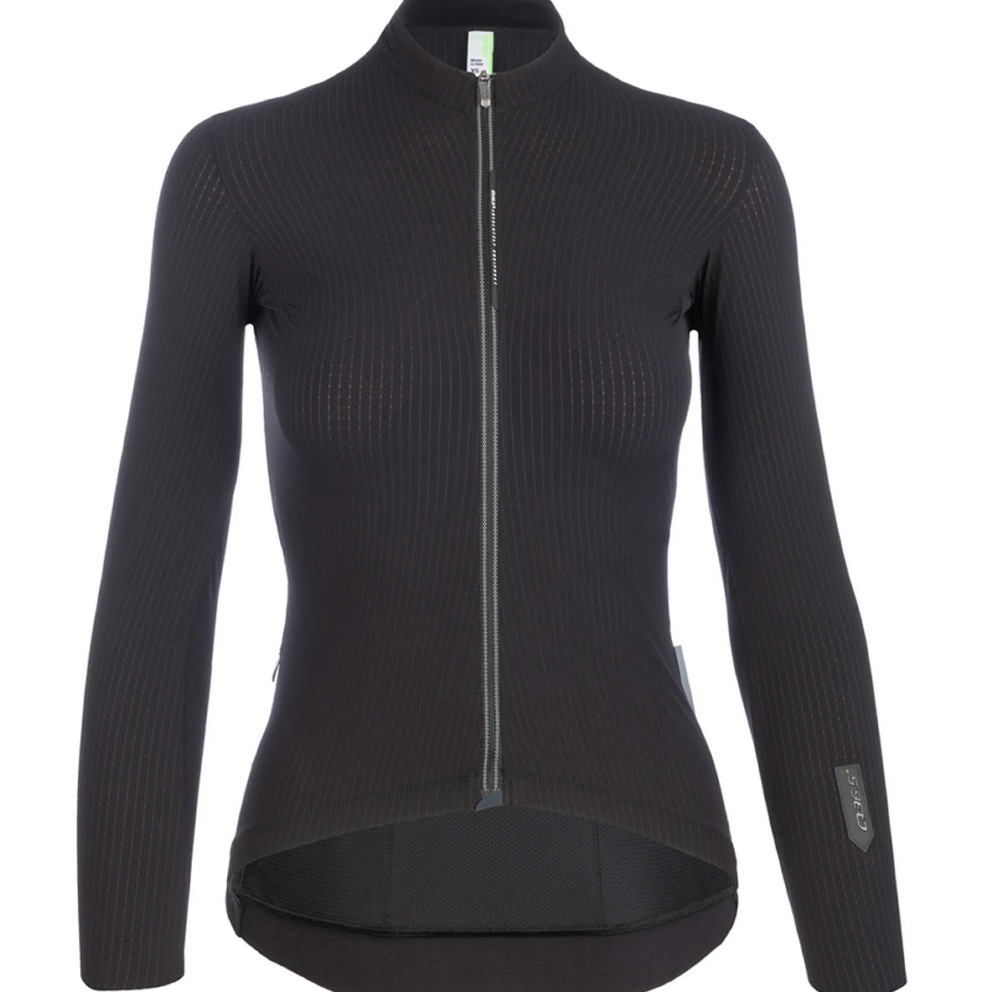 Maglia donna maniche lunghe Q36.5 Pinstripe X - Nero