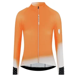 Maglia donna maniche lunghe Q36.5 Gregarius Hybrid Collar Fade - Arancio